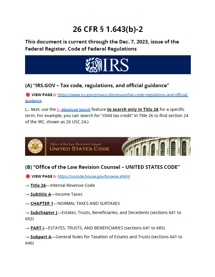 Letter Federal Treasury