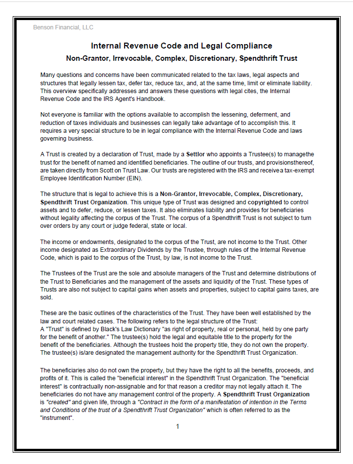 Internal Revenue Code